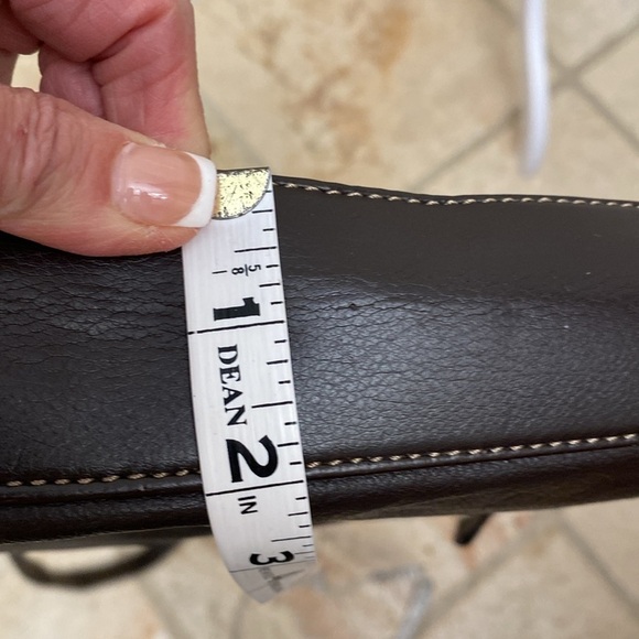 👛 TIGNANELLO CROSSBODY LEATHER HANDBAG shoulder bag purse Brown Like new - Picture 12 of 15